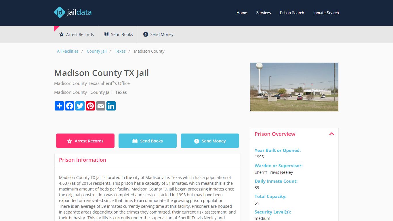 Madison County TX Jail Inmate Search and Prisoner Info - Madisonville, TX