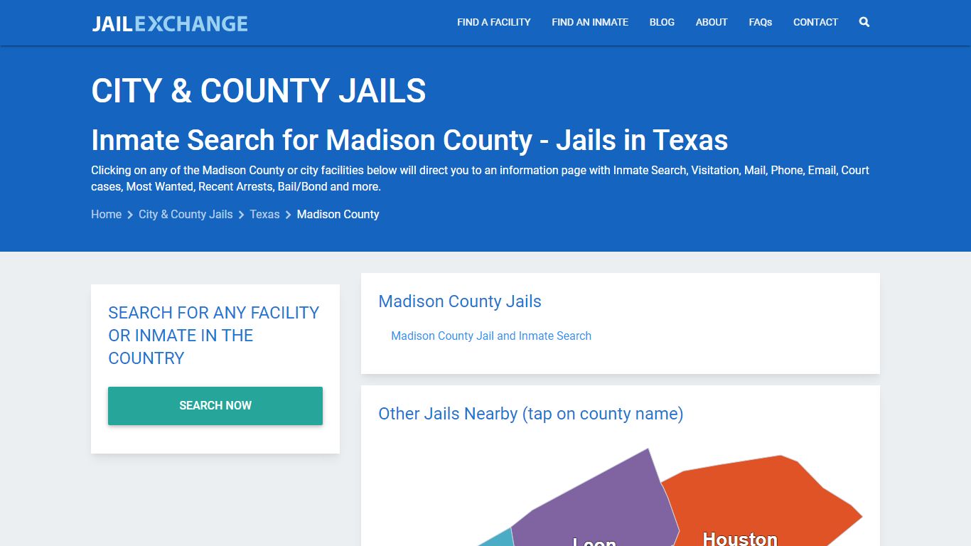 Inmate Search for Madison County | Jails in Texas - Jail Exchange
